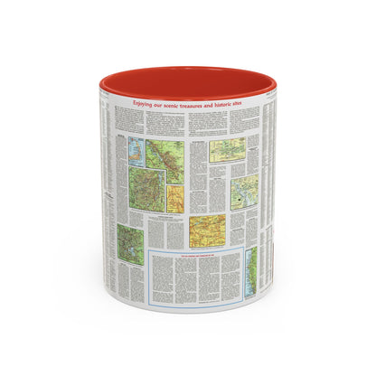 USA - Scenic Treasures and Historic Sites (1966) (Map) Accent Coffee Mug