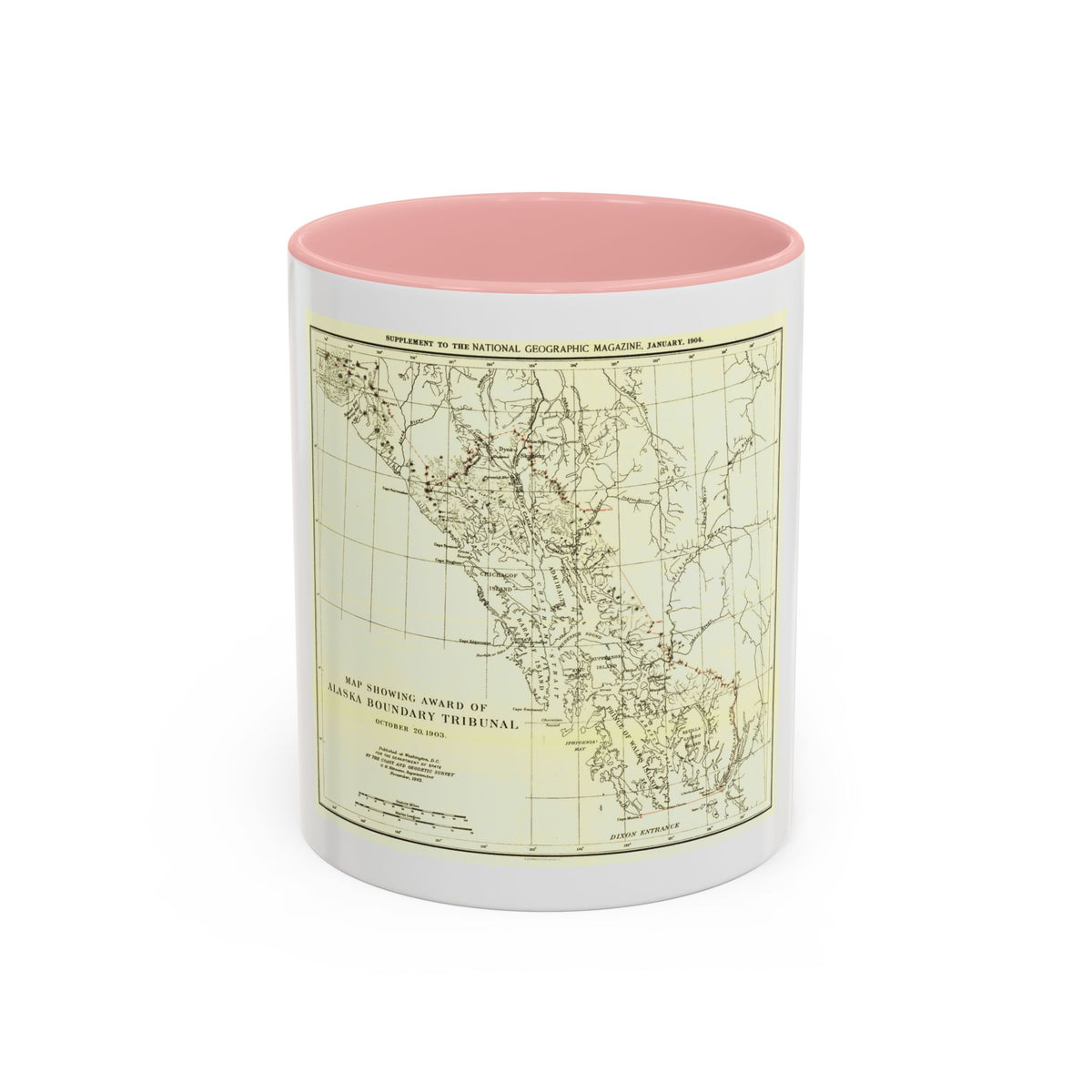 USA - Alaska (1903) (Map) Accent Coffee Mug