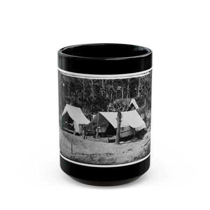 Morris Island, South Carolina. General Quincy A. Gillmore In Front Of His Tent 001 (U.S. Civil War) Black Coffee Mug
