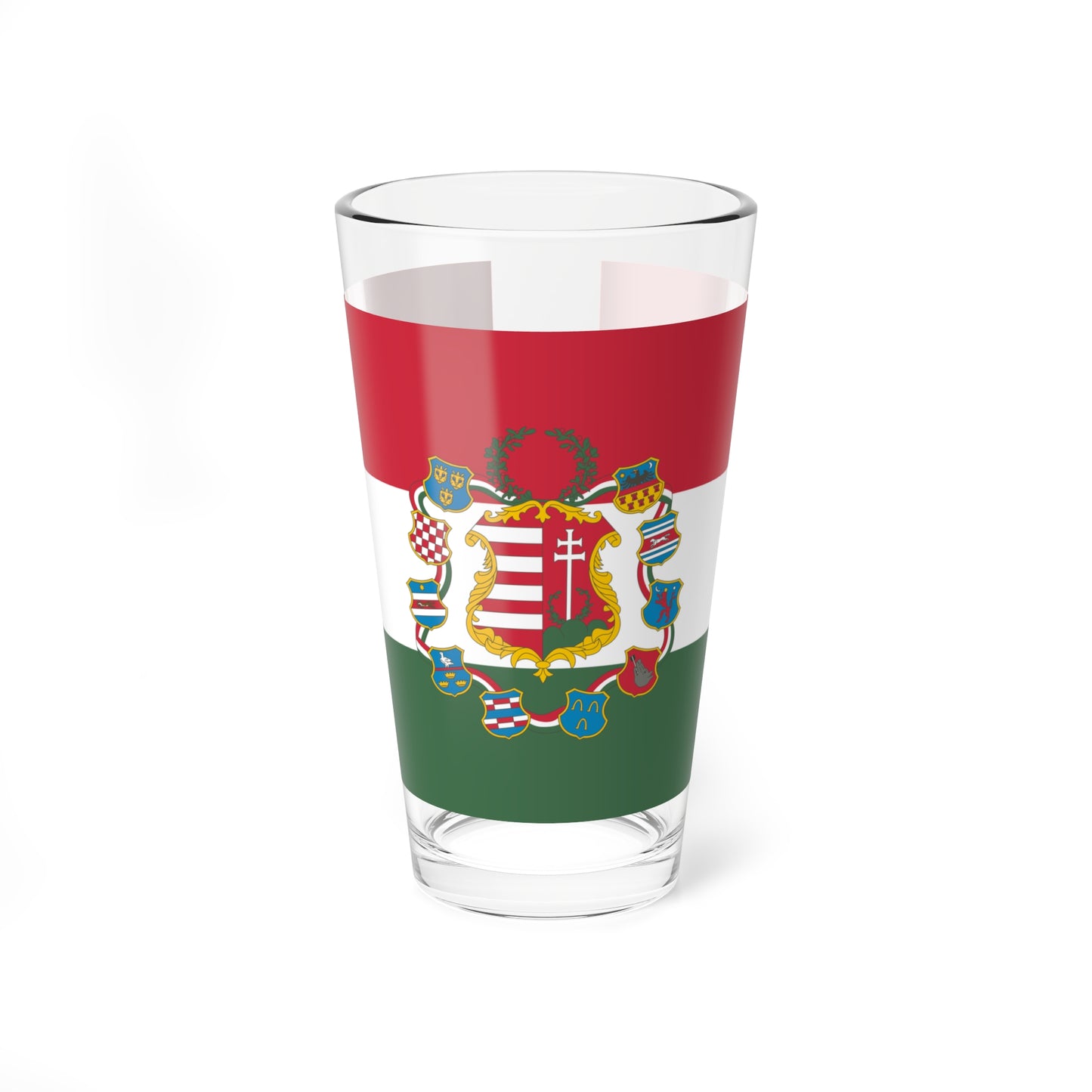 Flag of Hungary with great coat of arms 1849 (Hungary) Pint Glass 16oz