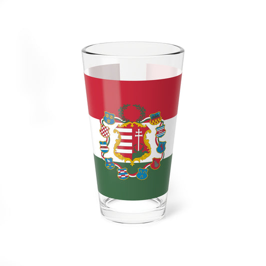 Flag of Hungary with great coat of arms 1849 (Hungary) Pint Glass 16oz