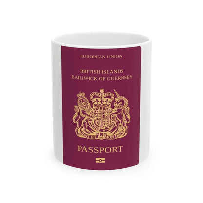 Guernsey Passport - White Coffee Mug-11oz-Go Mug Yourself