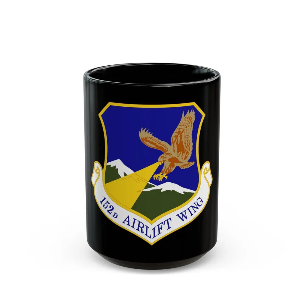 152d Airlift Wing (U.S. Air Force) Black Coffee Mug-15oz-Go Mug Yourself