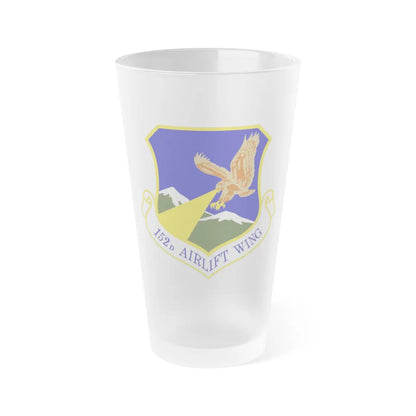 152d Airlift Wing (U.S. Air Force) Frosted Pint Glass 16oz-16oz-Frosted-Go Mug Yourself