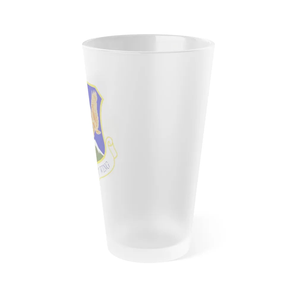 152d Airlift Wing (U.S. Air Force) Frosted Pint Glass 16oz-Go Mug Yourself