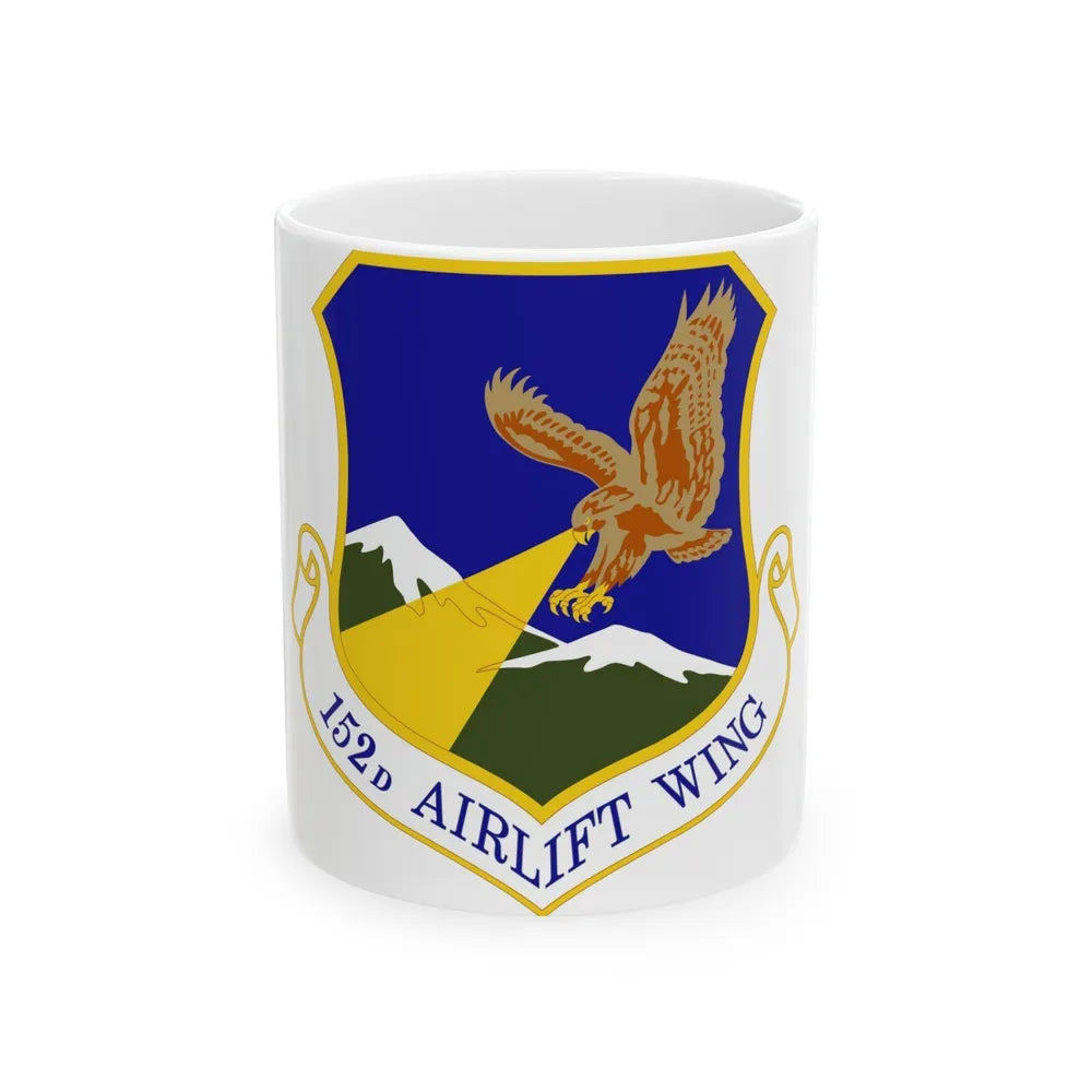 152d Airlift Wing (U.S. Air Force) White Coffee Mug-11oz-Go Mug Yourself