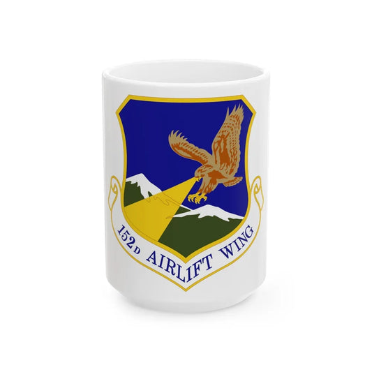 152d Airlift Wing (U.S. Air Force) White Coffee Mug-15oz-Go Mug Yourself