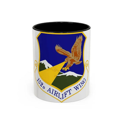 152d Airlift Wing (U.S. Air Force) Accent Coffee Mug 11oz Black - Go Mug Yourself