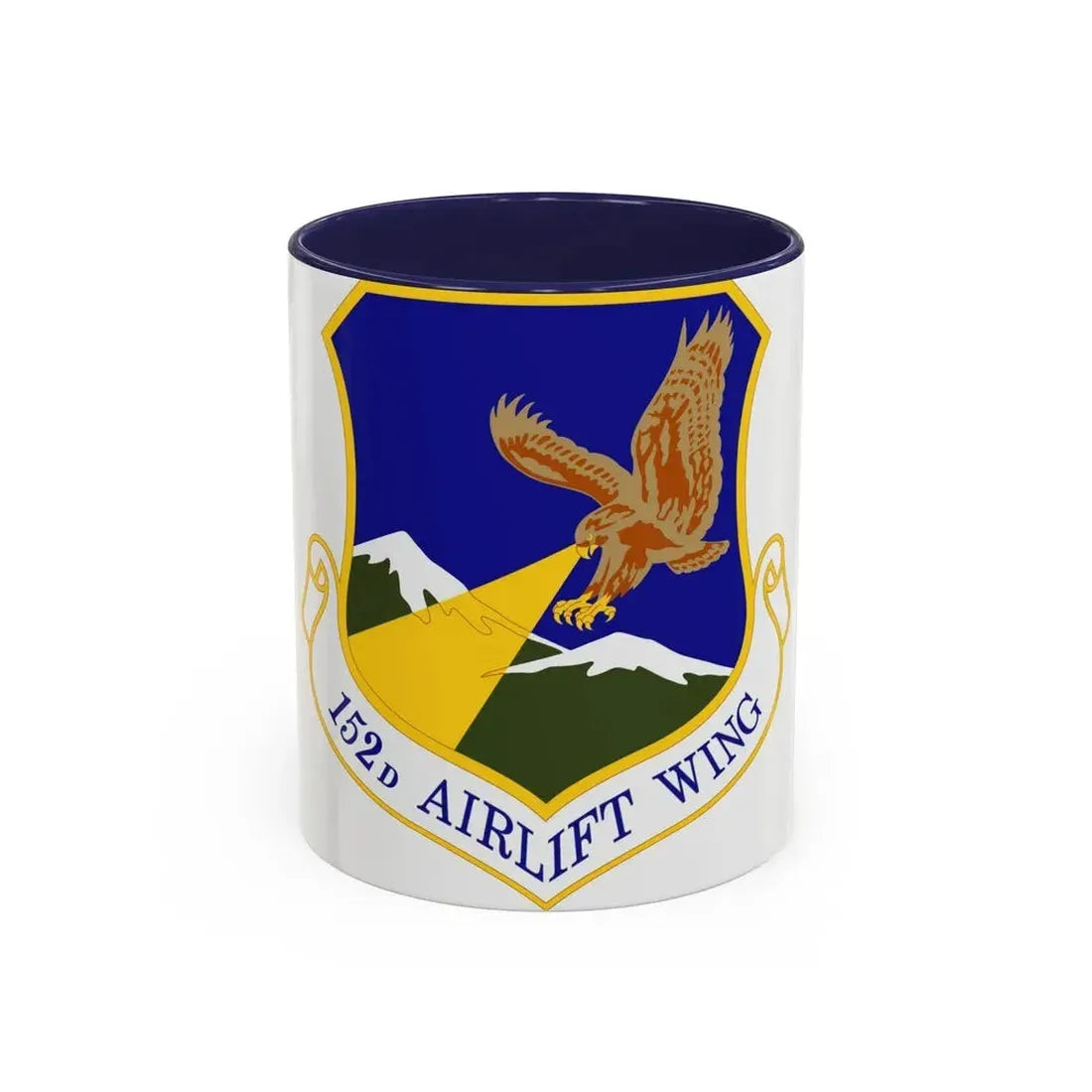 152d Airlift Wing (U.S. Air Force) Accent Coffee Mug 11oz Navy - Go Mug Yourself