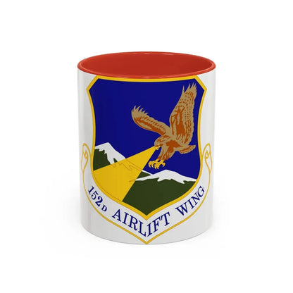 152d Airlift Wing (U.S. Air Force) Accent Coffee Mug 11oz Red - Go Mug Yourself