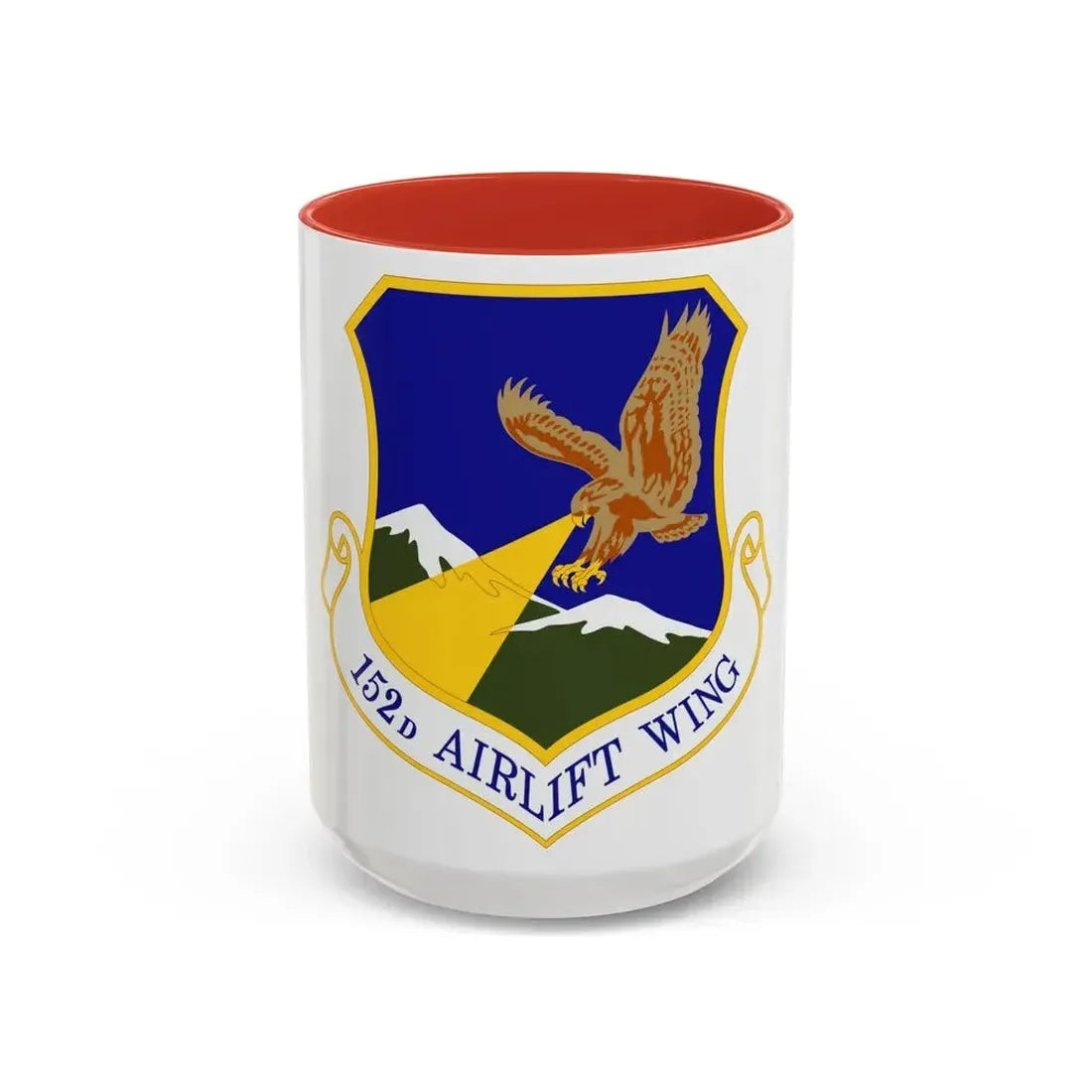 152d Airlift Wing (U.S. Air Force) Accent Coffee Mug 15oz Red - Go Mug Yourself