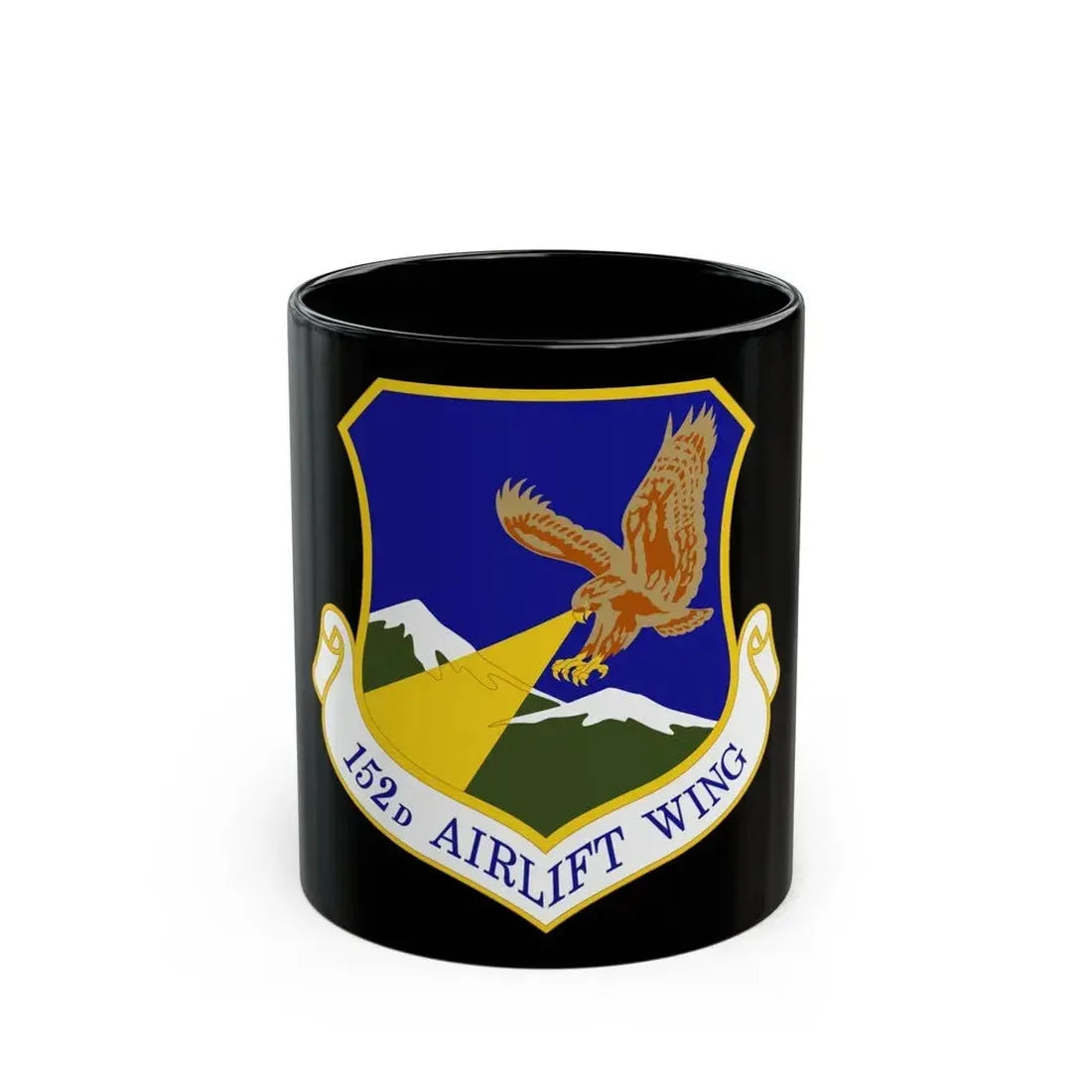 152d Airlift Wing (U.S. Air Force) Black Coffee Mug 11oz - Go Mug Yourself