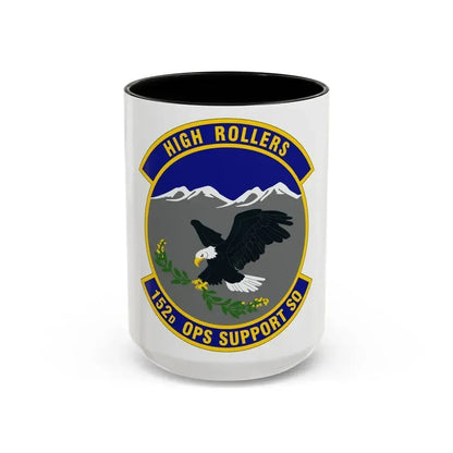 152d Operations Support Squadron (U.S. Air Force) Accent Coffee Mug 15oz Black - Go Mug Yourself