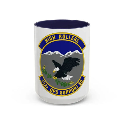 152d Operations Support Squadron (U.S. Air Force) Accent Coffee Mug 15oz Navy - Go Mug Yourself