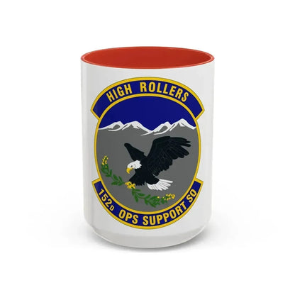 152d Operations Support Squadron (U.S. Air Force) Accent Coffee Mug 15oz Red - Go Mug Yourself