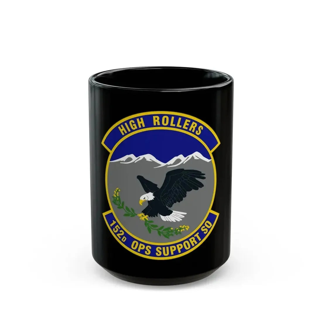 152d Operations Support Squadron (U.S. Air Force) Black Coffee Mug 15oz - Go Mug Yourself
