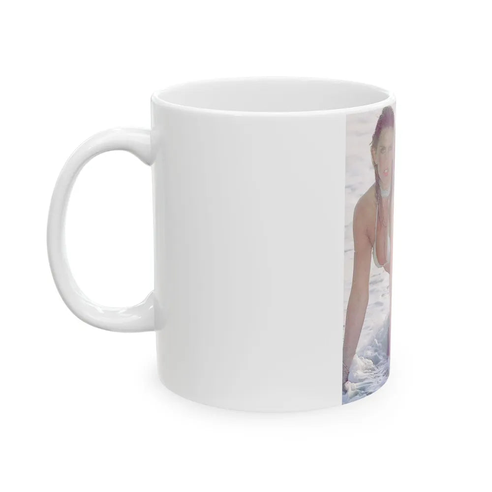 Caroline Munro #229 (Vintage Female Icon) White Coffee Mug-Go Mug Yourself