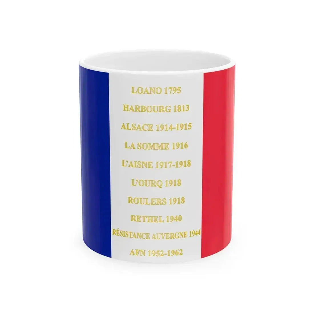 152e regiment dinfanterie de ligne - drapeau (France) White Coffee Mug 11oz - Go Mug Yourself