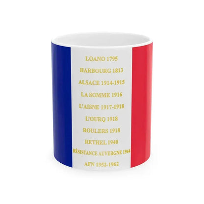 152e regiment dinfanterie de ligne - drapeau (France) White Coffee Mug 11oz - Go Mug Yourself
