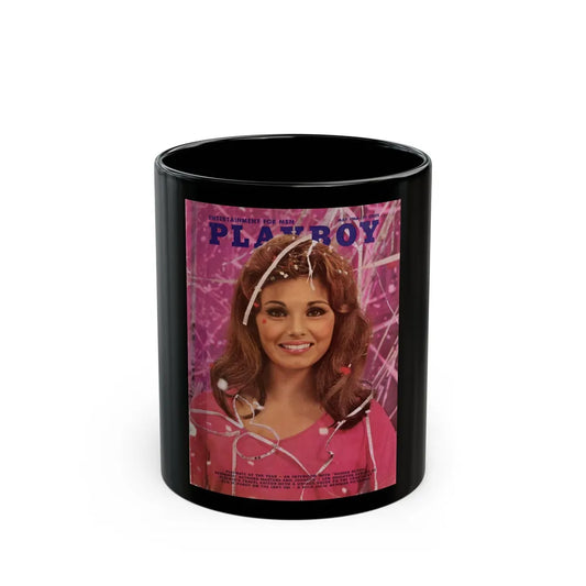 Victoria Vetri #160 - Victoria as Angela Dorian from Playboy Spread in May 1968 (Vintage Female Icon) Black Coffee Mug-11oz-Go Mug Yourself