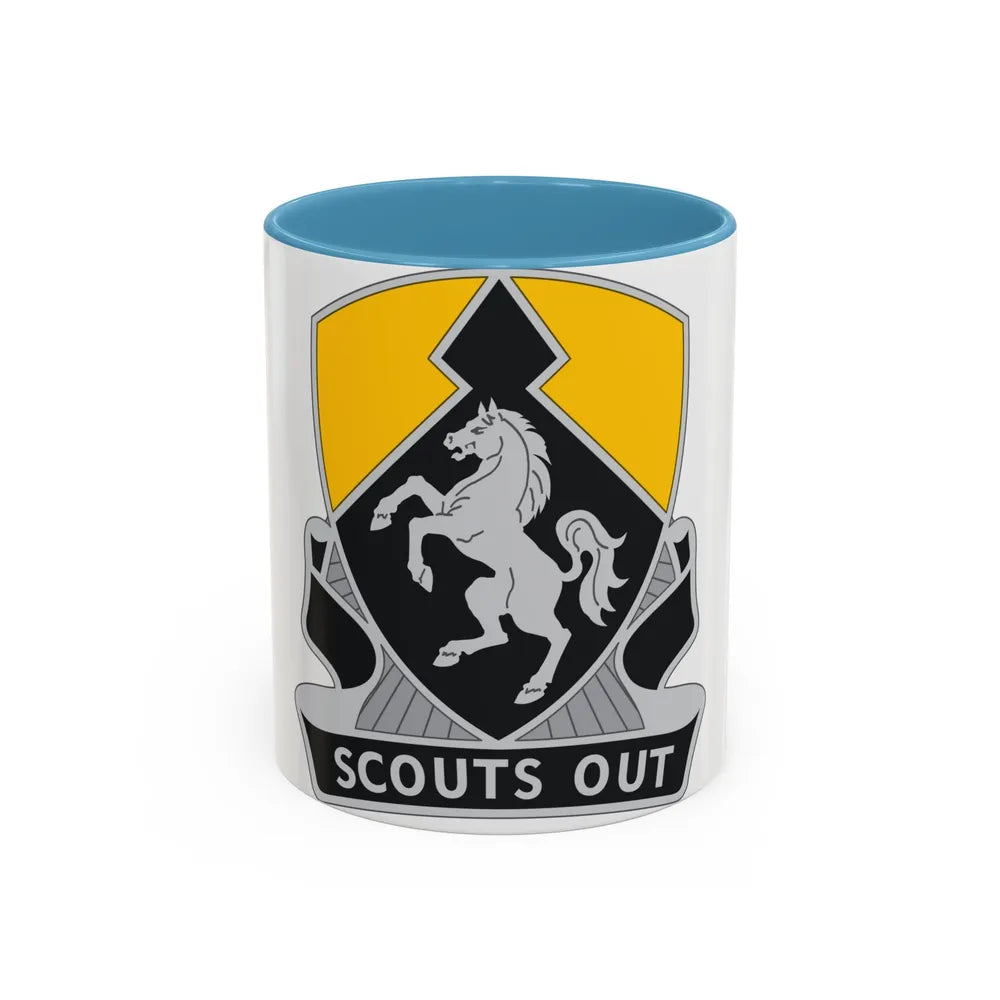 153 Cavalry Regiment (U.S. Army) Accent Coffee Mug-11oz-Light Blue-Go Mug Yourself