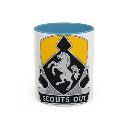 153 Cavalry Regiment (U.S. Army) Accent Coffee Mug-11oz-Light Blue-Go Mug Yourself