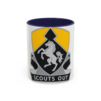 153 Cavalry Regiment (U.S. Army) Accent Coffee Mug-11oz-Navy-Go Mug Yourself