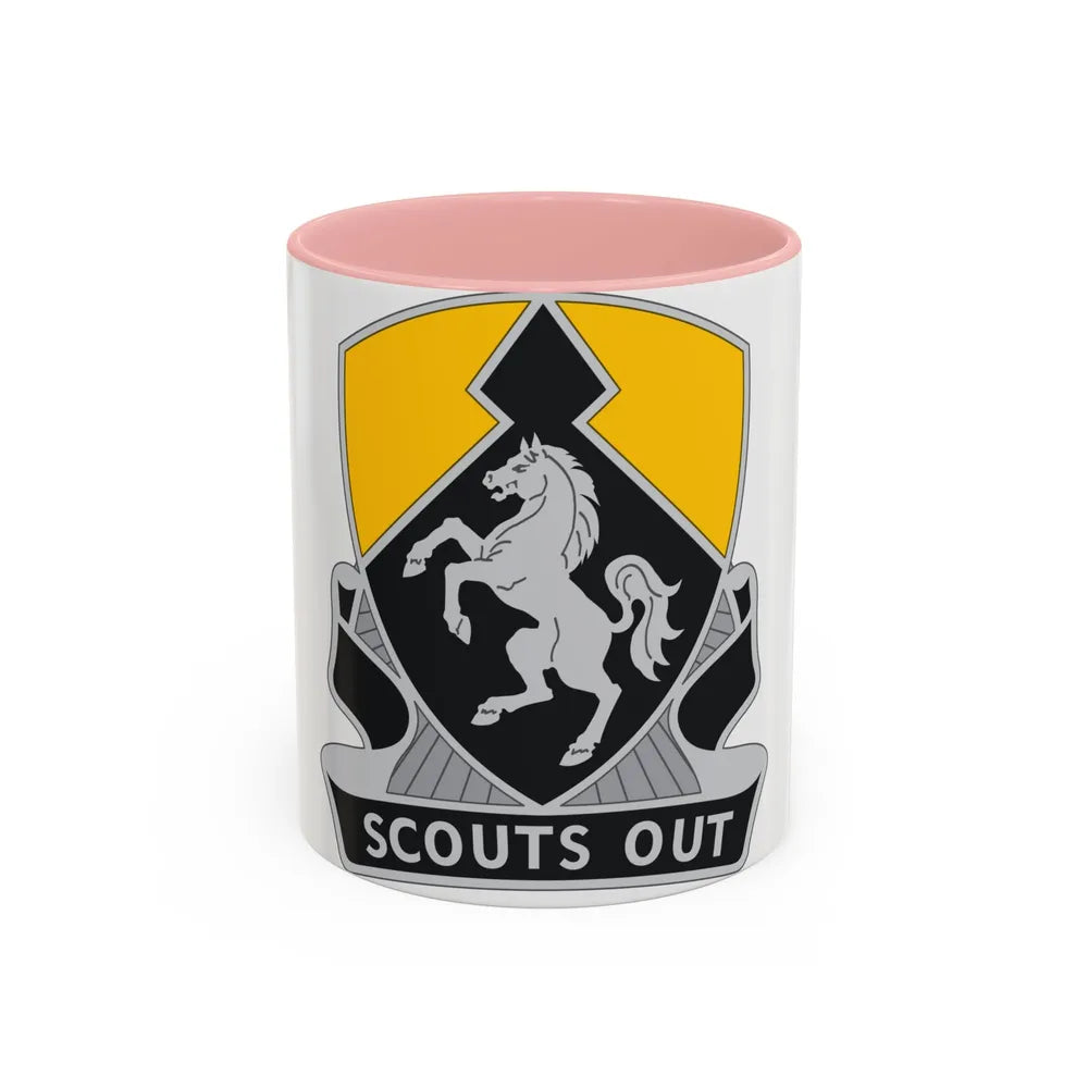 153 Cavalry Regiment (U.S. Army) Accent Coffee Mug-11oz-Pink-Go Mug Yourself