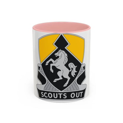 153 Cavalry Regiment (U.S. Army) Accent Coffee Mug-11oz-Pink-Go Mug Yourself