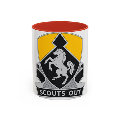 153 Cavalry Regiment (U.S. Army) Accent Coffee Mug-11oz-Red-Go Mug Yourself