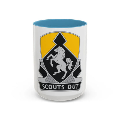 153 Cavalry Regiment (U.S. Army) Accent Coffee Mug-15oz-Light Blue-Go Mug Yourself