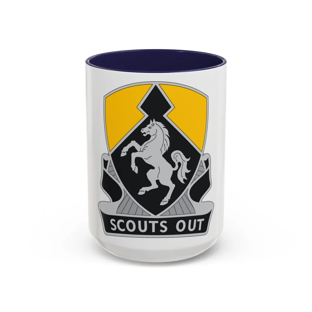 153 Cavalry Regiment (U.S. Army) Accent Coffee Mug-15oz-Navy-Go Mug Yourself