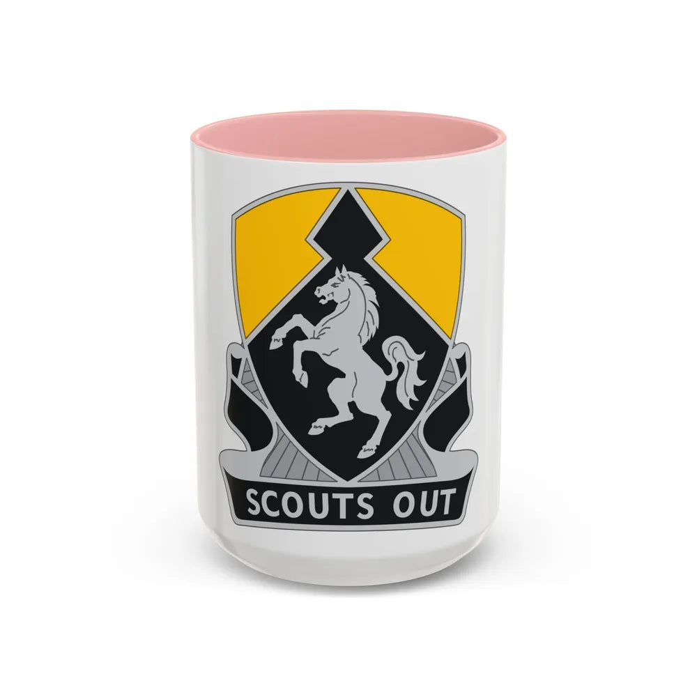 153 Cavalry Regiment (U.S. Army) Accent Coffee Mug-15oz-Pink-Go Mug Yourself