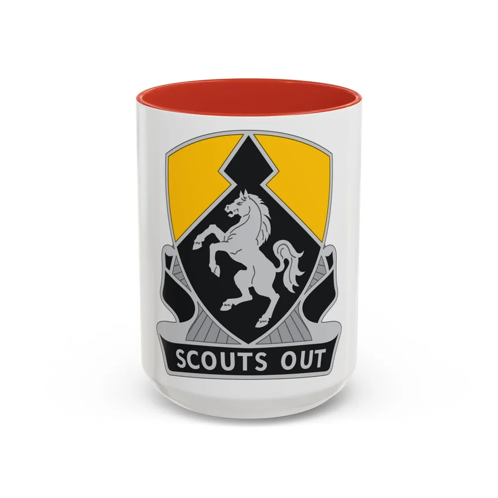 153 Cavalry Regiment (U.S. Army) Accent Coffee Mug-15oz-Red-Go Mug Yourself