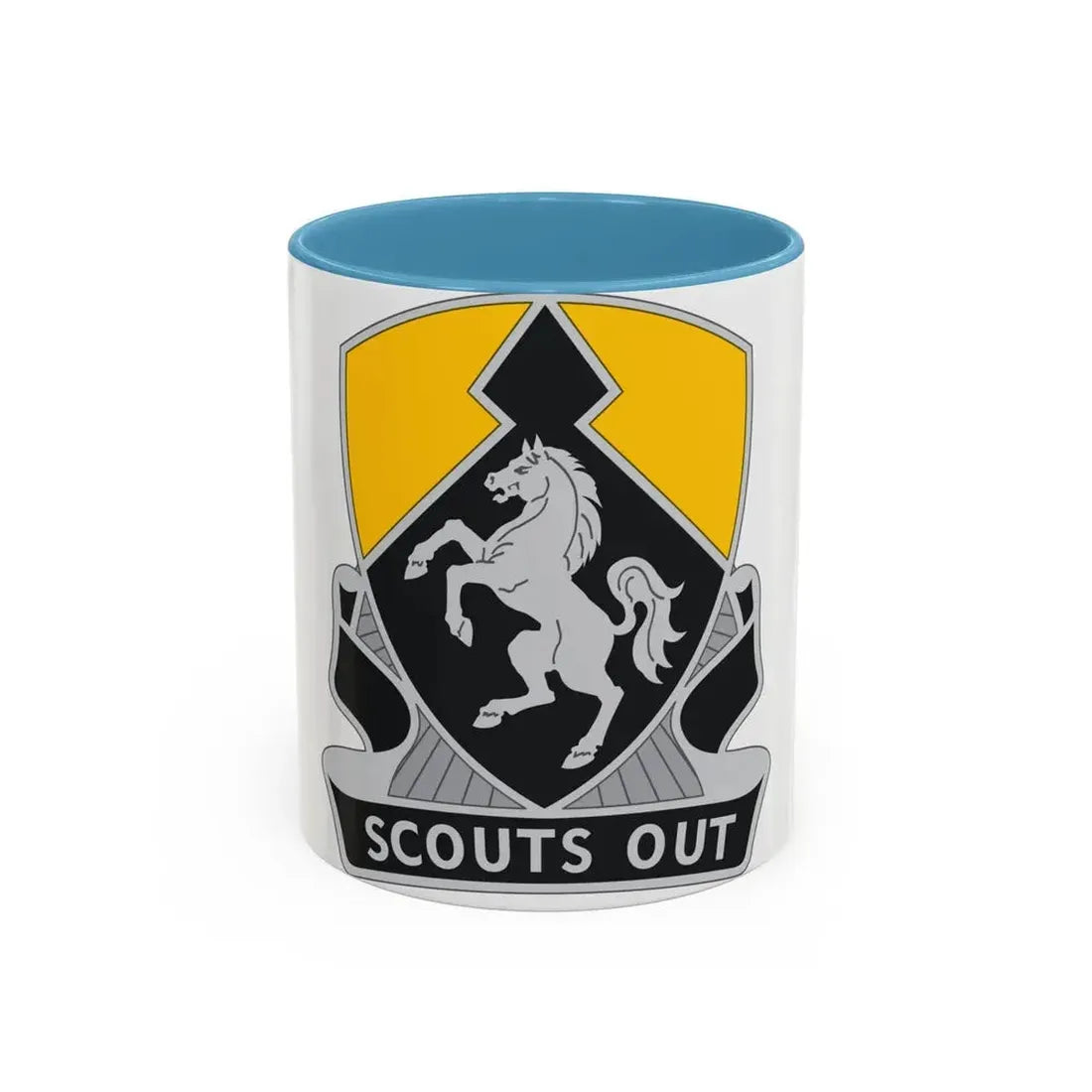 153 Cavalry Regiment (U.S. Army) Accent Coffee Mug 11oz Light Blue - Go Mug Yourself