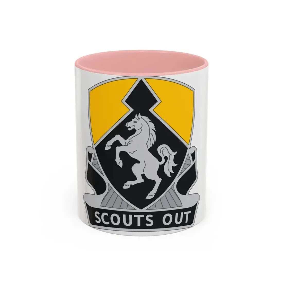 153 Cavalry Regiment (U.S. Army) Accent Coffee Mug 11oz Pink - Go Mug Yourself