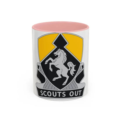153 Cavalry Regiment (U.S. Army) Accent Coffee Mug 11oz Pink - Go Mug Yourself