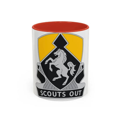 153 Cavalry Regiment (U.S. Army) Accent Coffee Mug 11oz Red - Go Mug Yourself