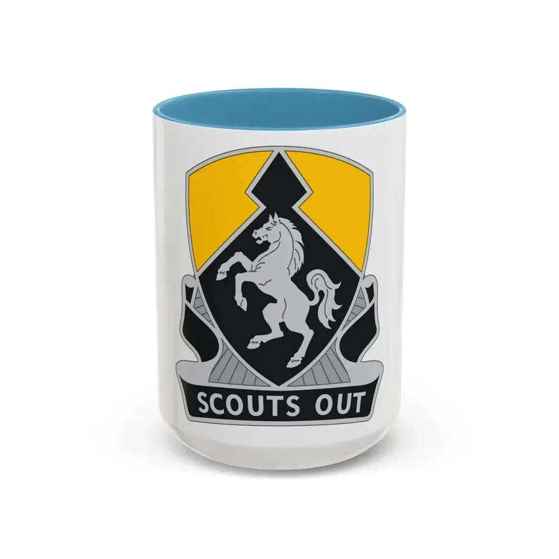153 Cavalry Regiment (U.S. Army) Accent Coffee Mug 15oz Light Blue - Go Mug Yourself