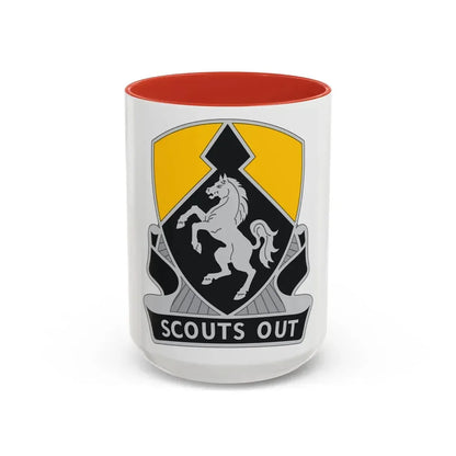 153 Cavalry Regiment (U.S. Army) Accent Coffee Mug 15oz Red - Go Mug Yourself