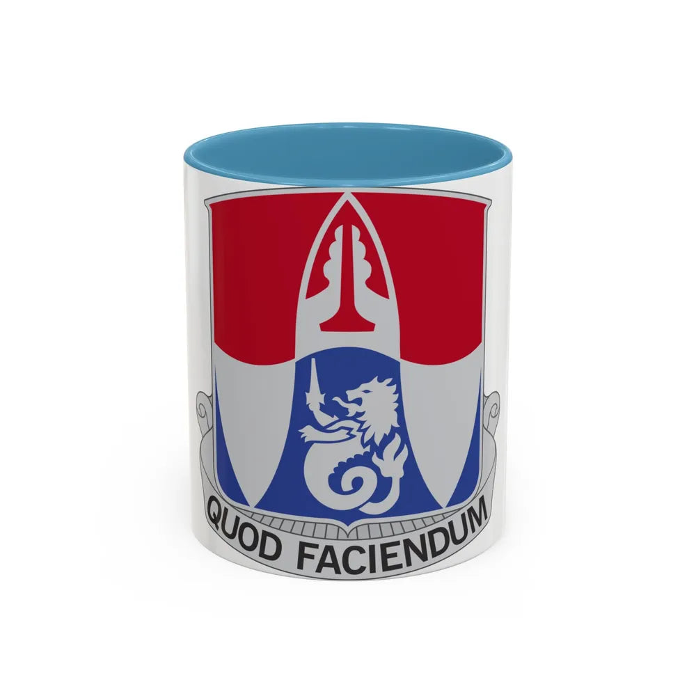 153 Engineer Battalion (U.S. Army) Accent Coffee Mug-11oz-Light Blue-Go Mug Yourself