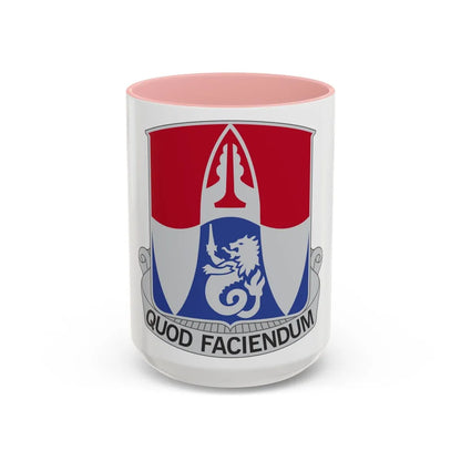 153 Engineer Battalion (U.S. Army) Accent Coffee Mug-15oz-Pink-Go Mug Yourself