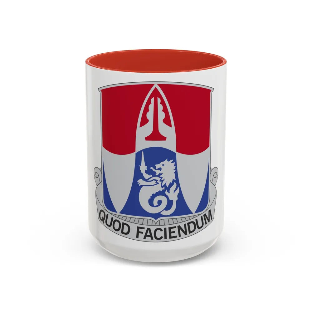 153 Engineer Battalion (U.S. Army) Accent Coffee Mug-15oz-Red-Go Mug Yourself