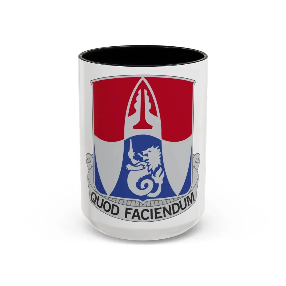 153 Engineer Battalion (U.S. Army) Accent Coffee Mug 15oz Black - Go Mug Yourself