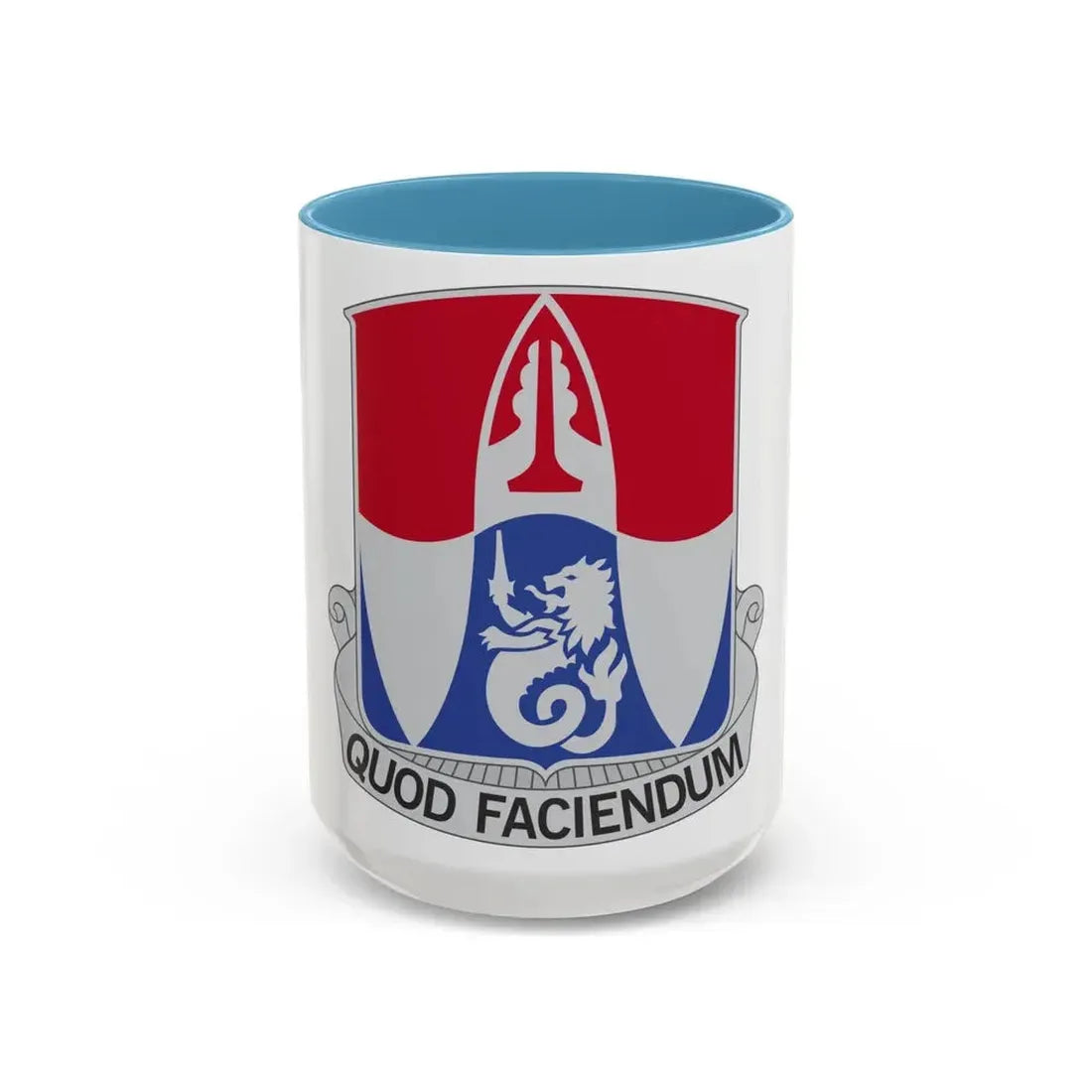 153 Engineer Battalion (U.S. Army) Accent Coffee Mug 15oz Light Blue - Go Mug Yourself