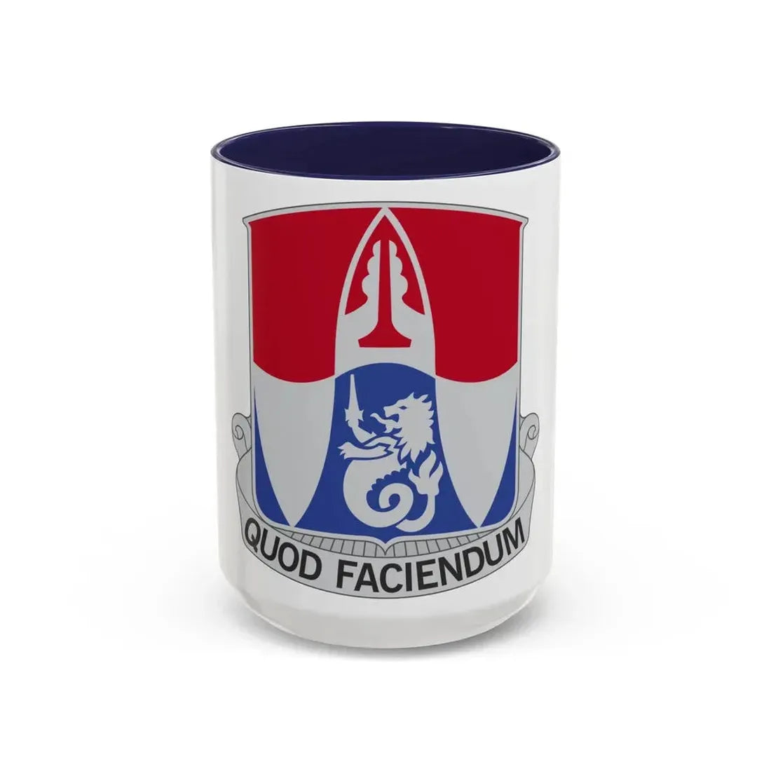 153 Engineer Battalion (U.S. Army) Accent Coffee Mug 15oz Navy - Go Mug Yourself