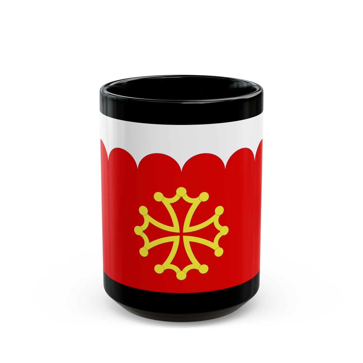 Flag of Gard France 2 - Black Coffee Mug-15oz-Go Mug Yourself