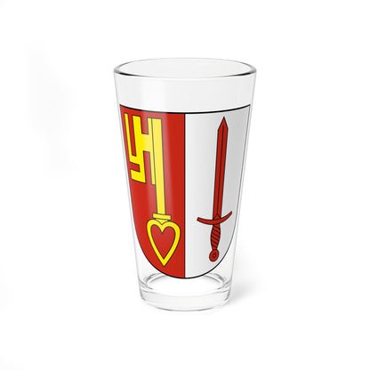 Vorderthal-blazon (Switzerland) (Coat of Arms) Pint Glass 16oz