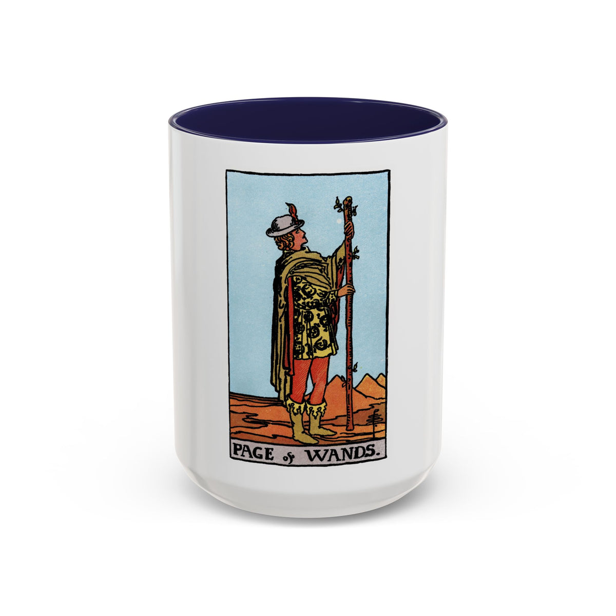 The Page of Wands (Tarot Card) Accent Coffee Mug