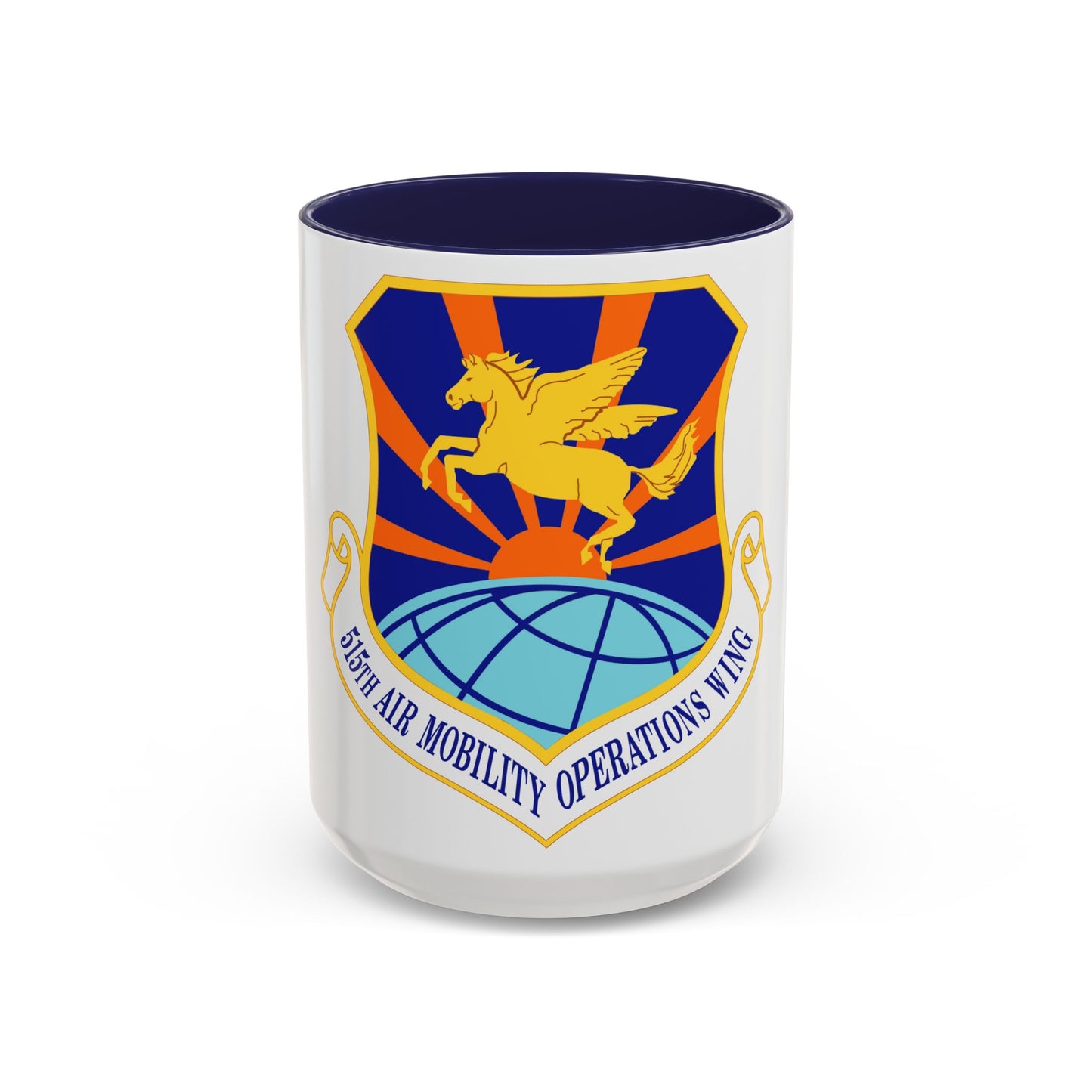 515 Air Mobility Operations Wing AMC (U.S. Air Force) Accent Coffee Mug